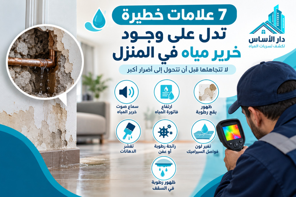 7 علامات خطيرة تدل على وجود خرير مياه في المنزل